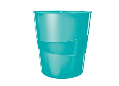 CESTINO GETTACARTE WOW AZZURRO ACQUAMARINA 15LT LEITZ