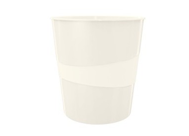 CESTINO GETTACARTE WOW BIANCO METALLIZZATO 15LT LEITZ