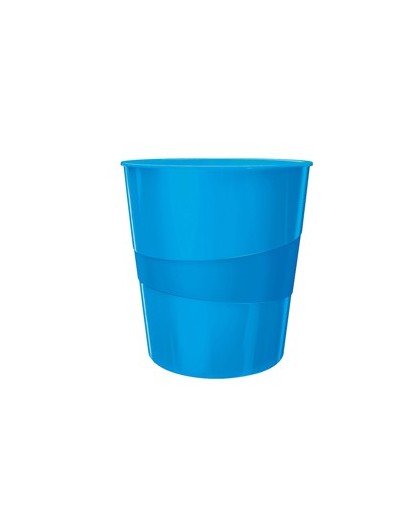 CESTINO GETTACARTE WOW BLU METALLIZZATO 15LT LEITZ