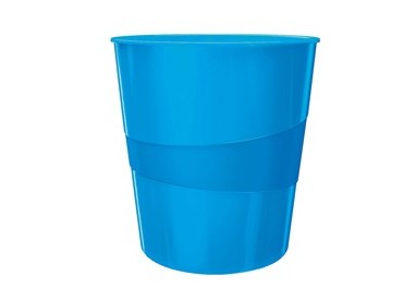 CESTINO GETTACARTE WOW BLU METALLIZZATO 15LT LEITZ
