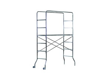 TRABATTELLO in ACCIAIO ZINC. 130x60cm - H188cm Trio