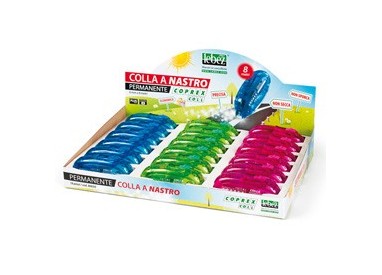 Display 18pz Colla a nastro permanente 6mmx8mt Coprex