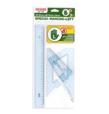 SET DISEGNO PER MANCINI RIGA 30CM E SQUADRE DA 45° E 60° ARDA