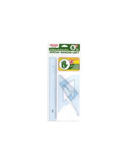 SET DISEGNO PER MANCINI RIGA 30CM E SQUADRE DA 45° E 60° ARDA