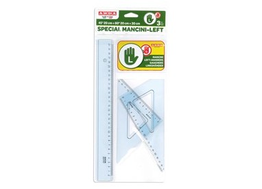 SET DISEGNO PER MANCINI RIGA 30CM E SQUADRE DA 45° E 60° ARDA