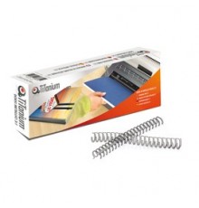 Scatola 50 dorsi metallo 6MM Nero 34 anelli TiTanium