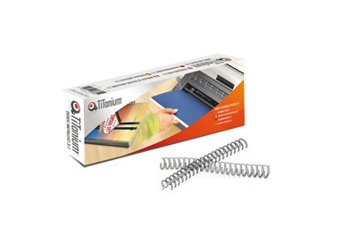 Scatola 50 dorsi metallo 6MM Silver 34 anelli TiTanium