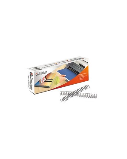 Scatola 50 dorsi metallo 8MM Nero 34 anelli TiTanium