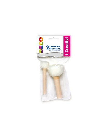 Blister 2 tamponi in spugna per stencil art.06830 DECO