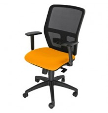 Seduta operativa ergonomica Kemper KMA arancio con braccioli regolabili