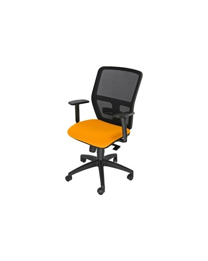 Seduta operativa ergonomica Kemper KMA arancio con braccioli regolabili