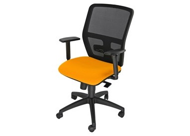 Seduta operativa ergonomica Kemper KMA arancio con braccioli regolabili