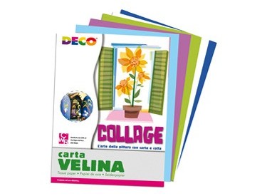 Busta di carta velina 25fg 50x76cm 5 colori freddi assortiti DECO