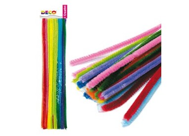 Ciniglia animata stelo da 9mm in colori assortiti Busta da 30 fili DECO