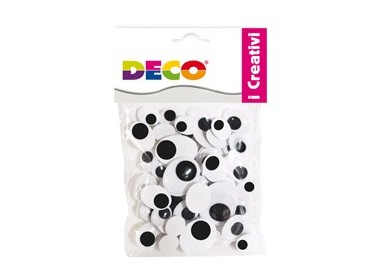 Occhietti adesivi ovali busta da 50pz misure assortite DECO