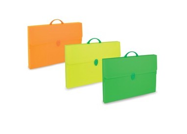 Valigetta polionda Fluo 28x39cm dorso 8cm colori assortiti