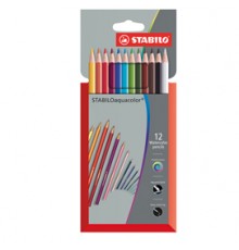 Astuccio 12 pastelli Stabilo AQUACOLOR 1612-3