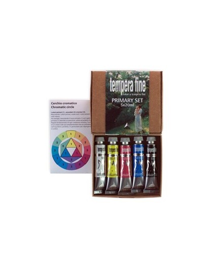 Tempera Fine Primary Set 5 tubetti da 20ml Maimeri