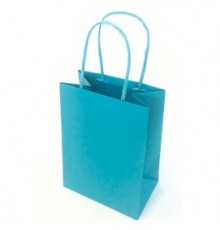 25 shoppers carta kraft 22x10x29cm twisted turchese