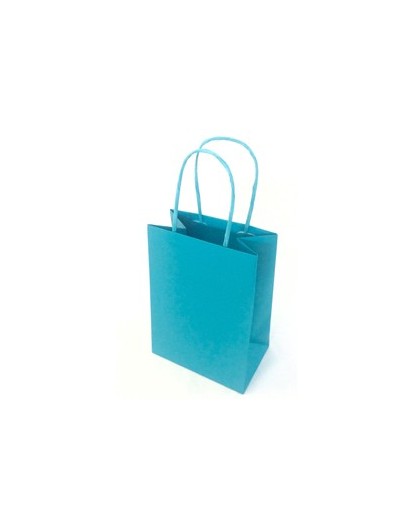 25 shoppers carta kraft 36x12x41cm twisted turchese