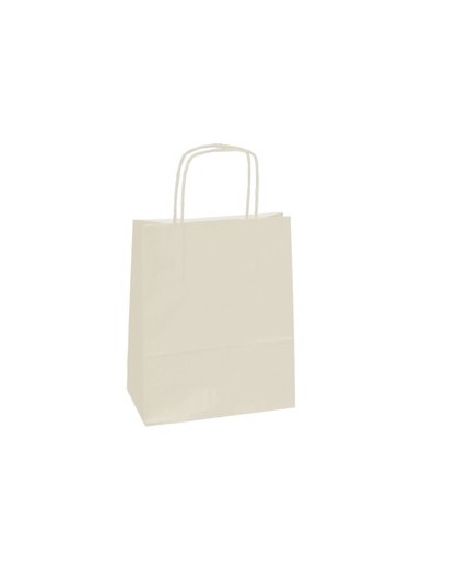 25 shoppers carta kraft 14x9x20cm twisted avorio