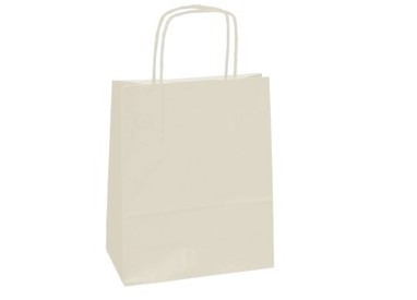25 shoppers carta kraft 14x9x20cm twisted avorio
