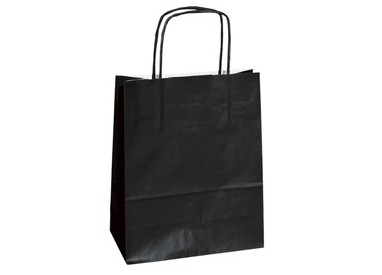 25 shoppers carta kraft 14x9x20cm twisted nero