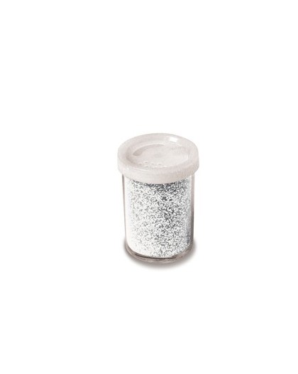 Glitter flacone grana fine 25ml argento DECO