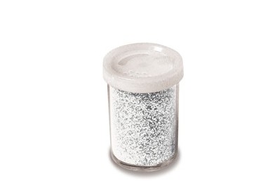 Glitter flacone grana fine 25ml argento DECO