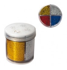 Glitter dispenser grana fine 40ml 4 colori assortiti DECO