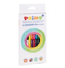Astuccio 12 matite doppiocolore diam. 3,8mm Minabella PRIMO