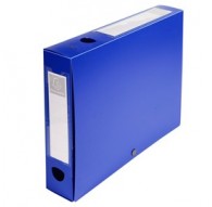 Scatola archivio box con bottone blu f.to 25x33cm D 60mm Exacompta