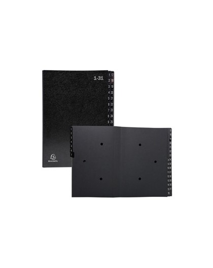 Classificatore numerico 1-31 Ordonator per A4 nero 25x33cm Exacompta