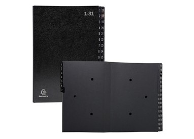 Classificatore numerico 1-31 Ordonator per A4 nero 25x33cm Exacompta
