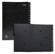 Classificatore numerico 1-31 Ordonator per A4 nero 25x33cm Exacompta