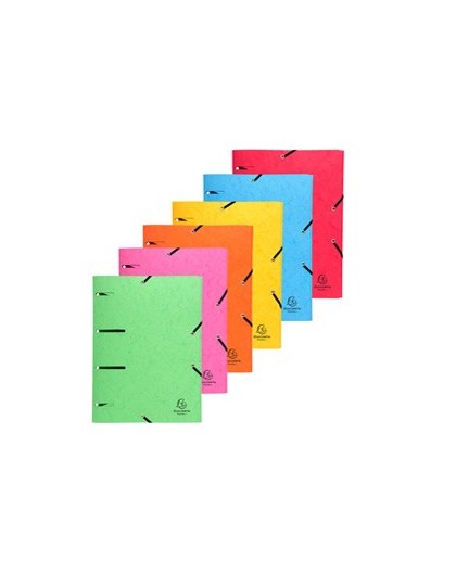 CARTELLINA 3 LEMBI FORATA C/ELASTICO COLORI ASS. CARTONCINO LUSTRE' PUNCHY