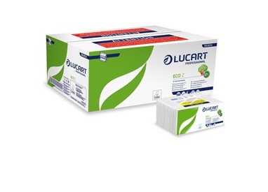 Pacco da 220 asciugamani piegati a Z goffrato corda Eco Z Lucart