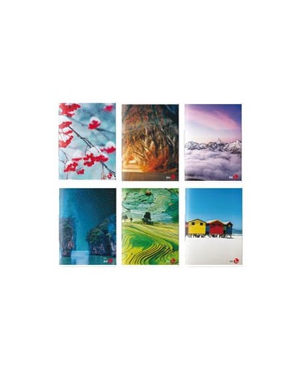 Maxiquaderno A4 40fg+2 80gr 5mm c/margine Paesaggi 2022 BM