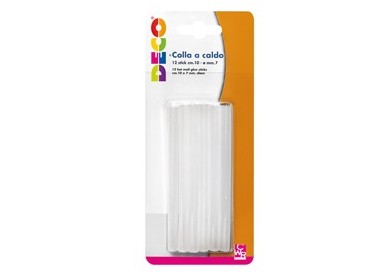 12 stick colle per pistola mini TG02M diam. 7mm - lungh. 10cm DECO