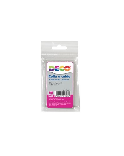 6 stick colle per pistola grande TY102M diam. 11mm - lungh. 10cm DECO