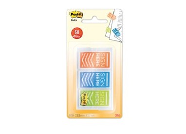 Set 60 SEGNAPAGINA Post-it® Index 682-SH-OBLEU MEDIUM "Firma Qui"