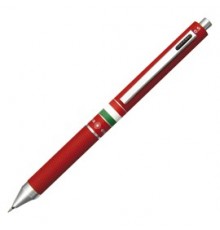 Penna sfera scatto multifunzione QUADRA fusto rosso gommato Italia OSAMA
