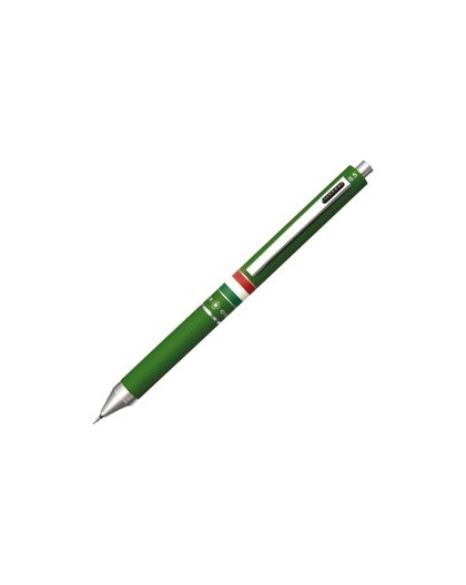 Penna sfera scatto multifunzione QUADRA fusto verde gommato Italia OSAMA