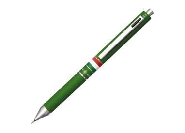 Penna sfera scatto multifunzione QUADRA fusto verde gommato Italia OSAMA