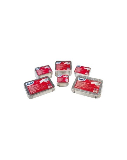 Pack 25 Contenitori alluminio 6 Porzioni + coperchio Cuki