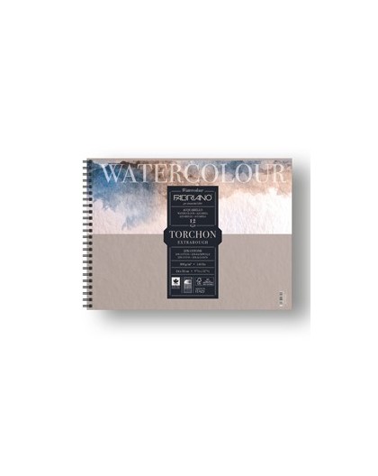 Blocco spiralato 24x32cm 12fg 300gr Watercolour Torchon Fabriano