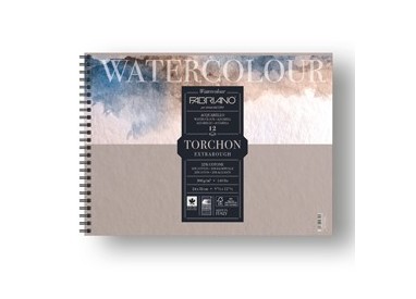 Blocco spiralato 24x32cm 12fg 300gr Watercolour Torchon Fabriano