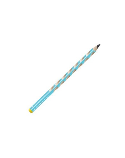 Astuccio 6 matite grafite EasyGraph HB fusto azzurro per mancini Stabilo