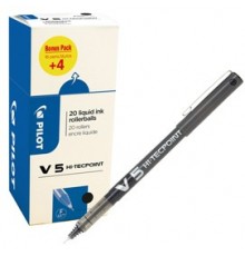 Value pack 16+4 roller Hi-Tecpoint V5 0,5mm nero Pilot