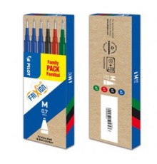 Set 6 refill FRIXIONball 0.7mm 3 blu,1 nero, 1 rosso, 1 verde PILOT